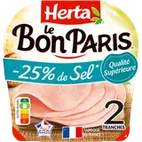 Jambon -25% de sel HERTA Le Bon Paris 2 Tranches - 70g