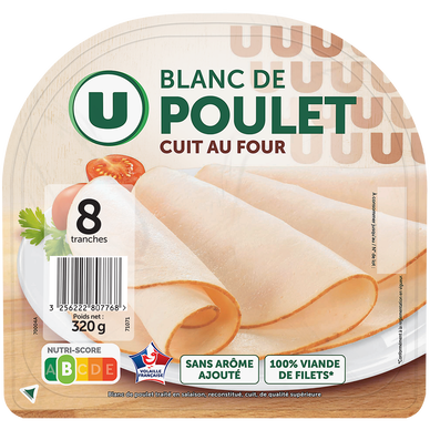 Blanc de poulet - x8 tranches 320g
