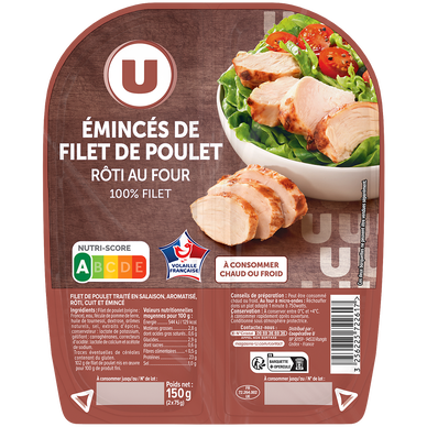 Emincés de filet de poulet rôti au four - 2x75g