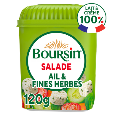 Dés de Fromage Salade et apéritif Ail et fines herbes  BOURSIN - 120g