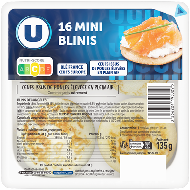 Mini-blinis apéro  x16, 135g