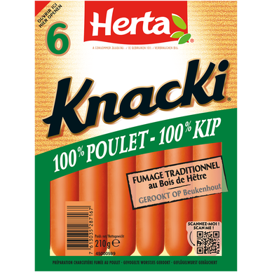 Saucisses Knacki Poulet HERTA x6 - 210g