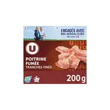 Poitrine de porc fumée tranches fines - 2x100g