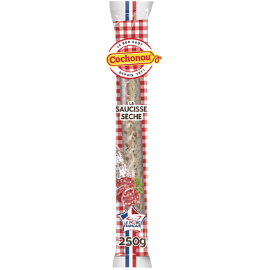 Saucisson saucisse sèche Porc Français - COCHONOU - 250g
