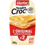 Croque Monsieur Jambon Fromage Sans Nitrite HERTA Tendre Croc x2 - 200g