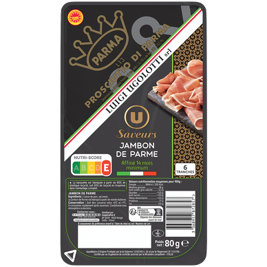 Jambon de Parme - x6 tranches, 80g