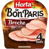 Jambon Broche HERTA Le Bon Paris 4 tranches - 140g