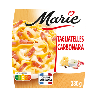 Plat cuisiné individuel Tagliatelles à la carbonara MARIE, 330g