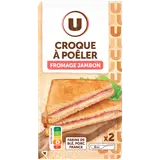 Croque à poêler au jambon et fromages,  x2  -  200g