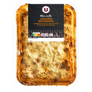 Lasagnes à la bolognaise, 3 parts, 900g