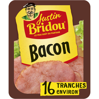 Bacon fumé - JUSTIN BRIDOU - 160g - 22 tranches