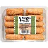 Mini nems au poulet + sauce, 10 pièces, 230g