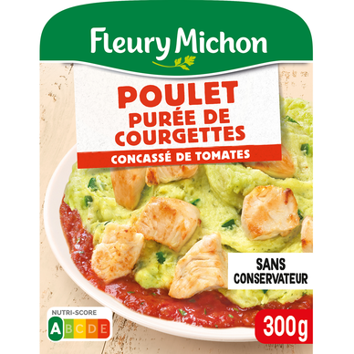 Plat cuisiné Individuel poulet purée de courgettes et tomates FLEURY MICHON - 300g