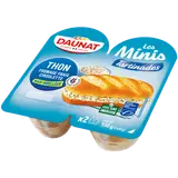 Minis tartinades de thon fromage frais ciboulette DAUNAT, 130g