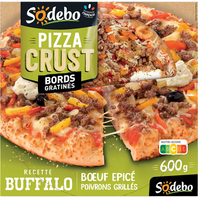Pizza Crust buffalo boeuf épicé et poivrons grillés SODEBO, 600g