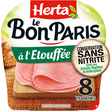 Jambon à l'Etouffée Conservation Sans Nitrite HERTA Le Bon Paris 8T -280g
