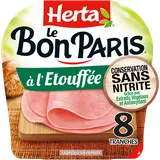 Jambon à l'Etouffée Conservation Sans Nitrite HERTA Le Bon Paris 8T -280g