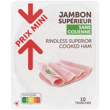 Jambon Supérieur sans couenne - x10 tranches, 450g