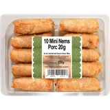 Mini nems au porc + sauce,10 pièces, 230g