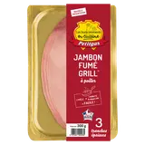 Jambon fumé grill Viande de porc Française PETITGAS, 3 tranches épaisses soit 300g