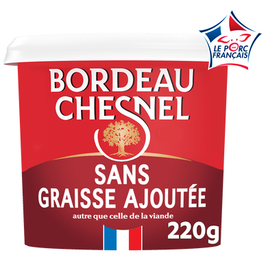 Rillettes du Mans pur porc sans graisse ajoutée BORDEAU CHESNEL - 220g