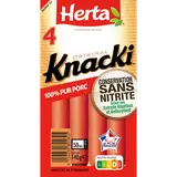 Saucisses Knacki Original Pur Porc Conservation Sans Nitrite HERTA x4-140g