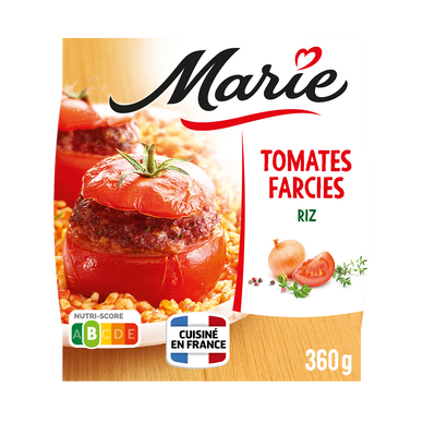 Plat cuisiné individuel Tomates farcies et riz à la tomate MARIE 360g