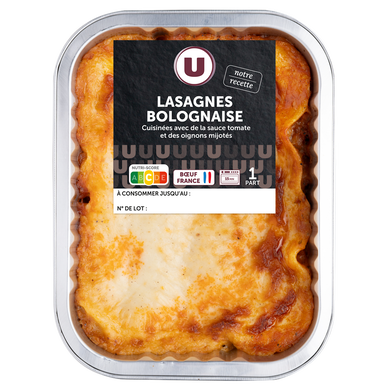 Lasagnes à la bolognaise, 1 part, 350g