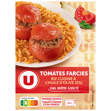 Plat cuisiné individuel Tomates farcies et riz cuisiné 350g
