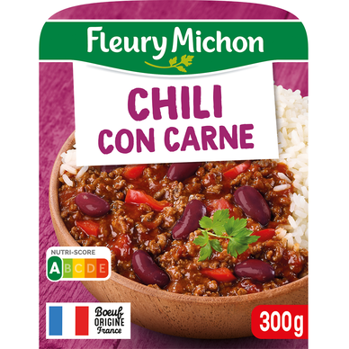 Plat cuisiné Individuel chili con carne FLEURY MICHON - 300g