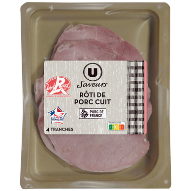 Rôti de Porc Label Rouge - x4 tranches, 180g