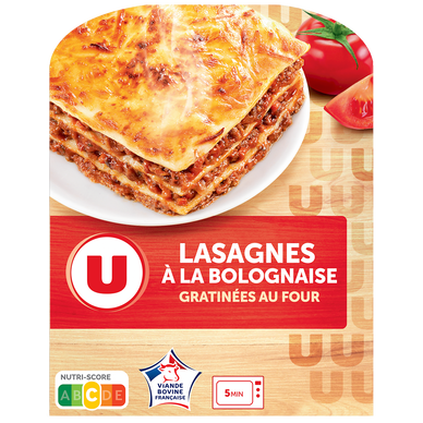 Plat cuisiné individuel Lasagne à la bolognaise, 350g