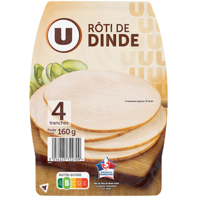 Rôti de Dinde - x4 tranches, 160g