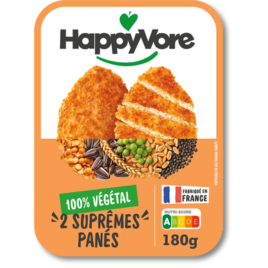 Suprêmes panés végétaux et gourmands HAPPYVORE 180g