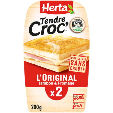 Croque Monsieur Jambon Fromage Sans Croute Sans Nitrite HERTA x2 - 200g