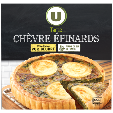 Tarte chèvre et épinards  350g