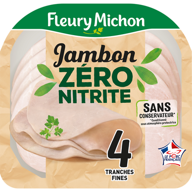 Jambon Zéro nitrite FLEURY MICHON 4 tranches - 120g