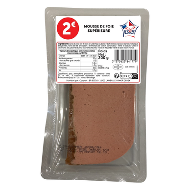 Mousse de foie de qualité supérieure, 1 tranche,