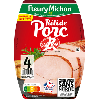 Rôti de Porc Label Rouge FLEURY MICHON 4 tranches - 160g