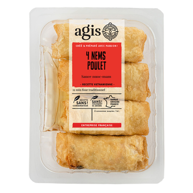 Nem au poulet, AGIS, 4 pièces, 260g