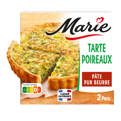 Tarte poireaux emmental pur beurre MARIE, 400g