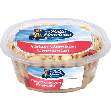 Salades de pâtes jambon emmental LA BELLE HENRIETTE, 300g
