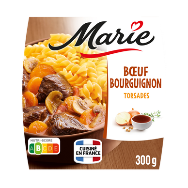 Plat cuisiné individuel Boeuf bourguignon et tagliateles MARIE, 300g