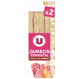Sandwich pain de mie jambon/emmental/mayo allégée - 145G