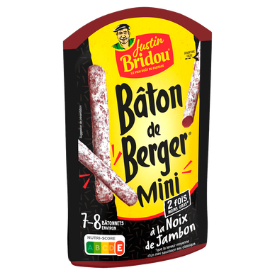 Saucisson Mini Bâton de Berger Délice - JUSTIN BRIDOU - 80g - 8 bâtonnets