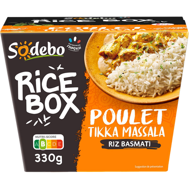 SODEBO RICEBOX 330G POULET TIKKA