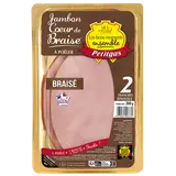 Jambon coeur de braisé Viande de porcs Française PETIGAS, 2 tranches épaisses soit200g