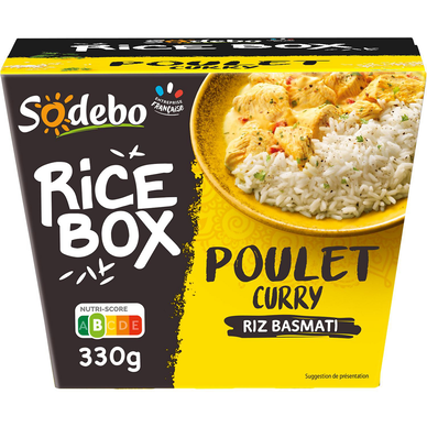 SODEBO RICEBOX 330G POULET CURRY