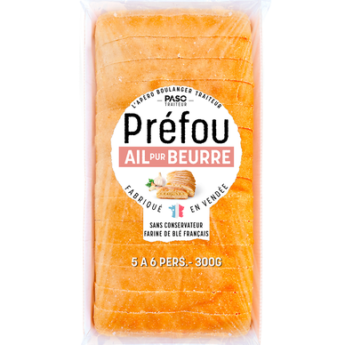 Préfou pur beurre et ail, PASO, 300g