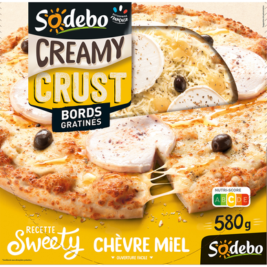 Pizza Creamy Crust Sweety au chèvre et au miel SODEBO, 580g